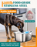 3Gallon Stainless Steel Dog Water Fountain for Large Dogs - BIT OF TOUCH
