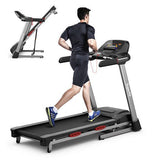 4.75 HP Folding Treadmill with Auto Incline and 20 Preset Programs - Black - BIT OF TOUCH