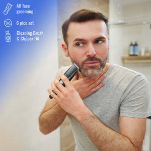 Mario Lopez Mens Grooming Kit , Designed for Hair, Beard, Nose & Ear Grooming, 10 Piece Grooming Kit - BIT OF TOUCH