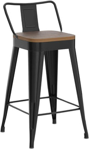 Modern Stackable Metal Bar Stools Set of Four - BIT OF TOUCH