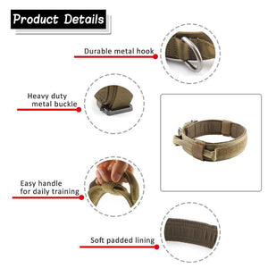 Tactical Nylon Dog Collar With Double Protection - BIT OF TOUCH