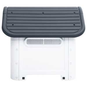 vidaXL Dog House Garden Dog Kennel Small Pet Cage Puppy Shelter Polypropylene - BIT OF TOUCH